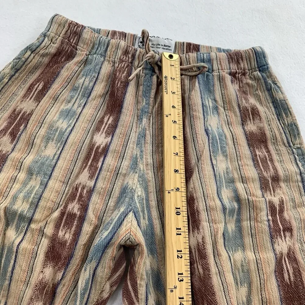 Freak N Chic 100% Woven Cotton Wide Leg Elastic Waist Drawstring Medium Beige M - Picture 7 of 8